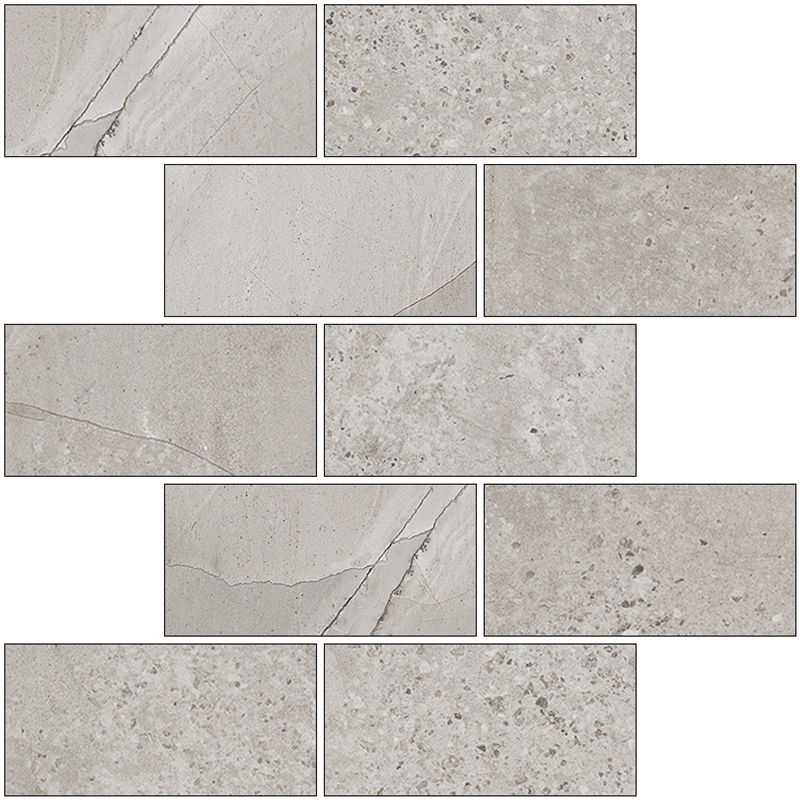K-1005/LR/m13 Marble Trend (Марбл Тренд) Limestone (Лаймстоун) 300x300 лаппатированная серая мозаика